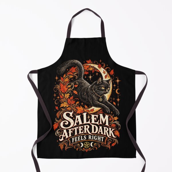 Item preview, Gothic Black Cat Halloween – Salem After Dark designed and sold by TheInkRaven.