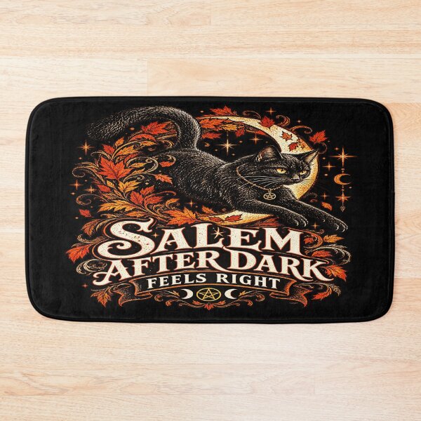 Item preview, Gothic Black Cat Halloween – Salem After Dark designed and sold by TheInkRaven.