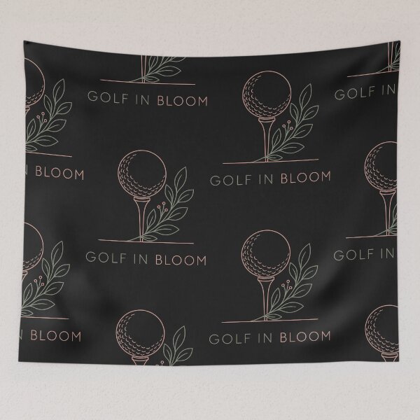Item preview, Golf In Bloom Minimalist Line Art - Womens Modern Golf Gift - Rose Gold Tee Art designed and sold by BelievingCreates.