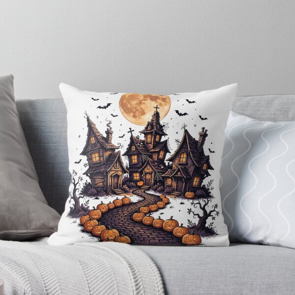 Item preview, Spooky Village Shirt — Haunted Town Halloween Tee designed and sold by unthinkabletees.