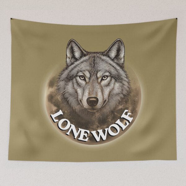 Item preview, Lone Wolf Howling at the Full Moon - Mystic Nature Art  designed and sold by OLYUS.