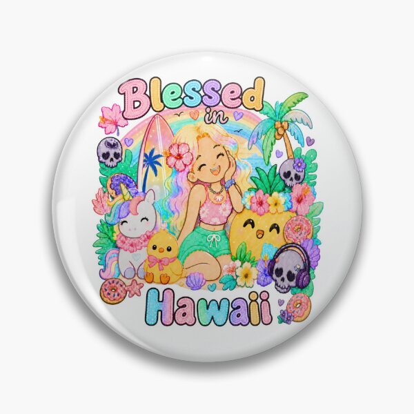 Item preview, Blessed in Hawaii Pastel Goth Kawaii Beach Aesthetic designed and sold by TheChalkyFox.