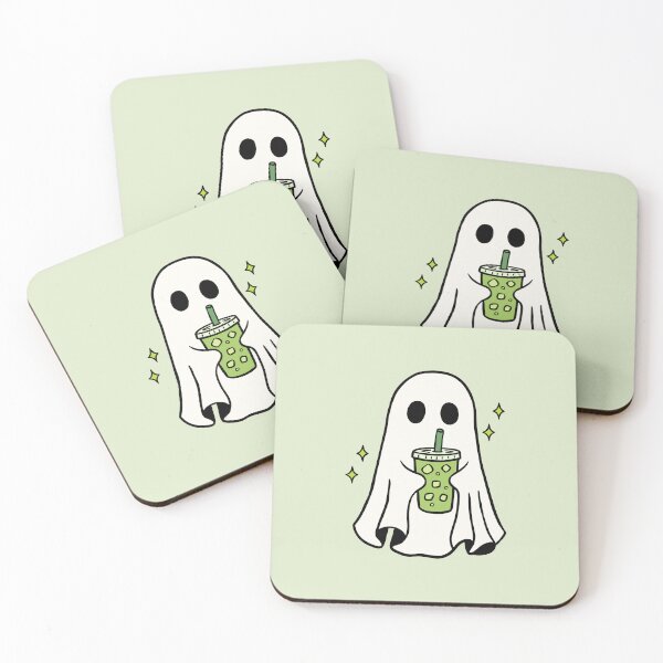 Item preview, matcha lover ghost designed and sold by PeachyLitchi.
