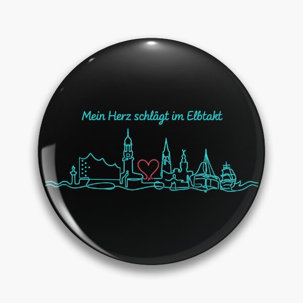 Artikelvorschau, Hamburg Skyline One Line Art – Herz im Elbtakt entworfen und verkauft von Pineapple-Tree.