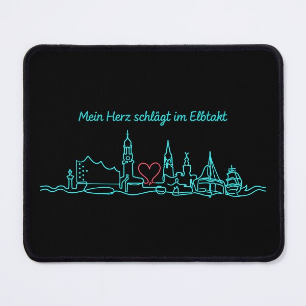 Item preview, Hamburg Skyline One Line Art – Heart in the rhythm of the Elbe designed and sold by Pineapple-Tree.