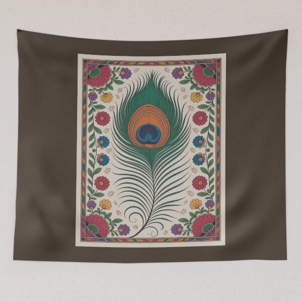Item preview, Colorful Peacock Feather Mandala designed and sold by NatArtSA.