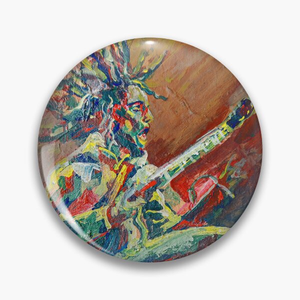 Item preview, Bob Marley Expressive Acrylic Painting Portrait designed and sold by Sansaranna.