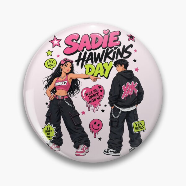 Item preview, Cute Y2K Anime Couples Sadie Hawkins Day Dance designed and sold by CloudyCatArt.
