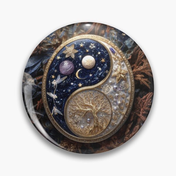 Item preview, Foliage-Framed Yin-Yang Medallion designed and sold by KingsArtworx 2.