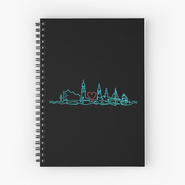 Item preview, Hamburg Skyline One Line Art with Heart designed and sold by Pineapple-Tree.