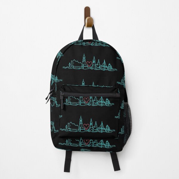 Item preview, Hamburg Skyline One Line Art with Heart designed and sold by Pineapple-Tree.