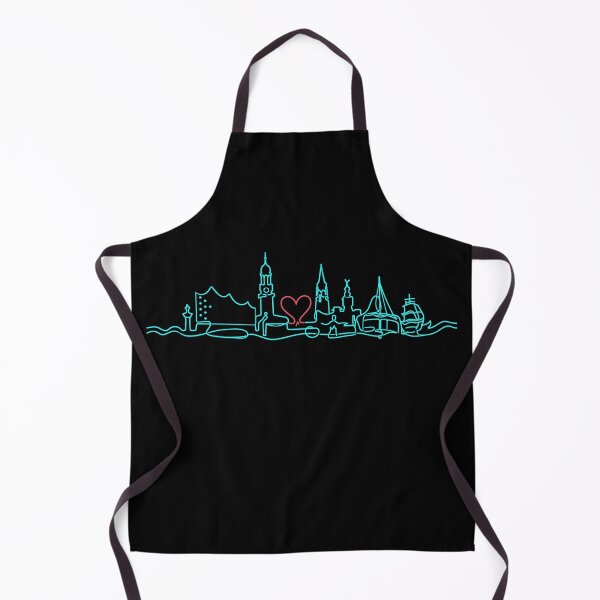 Item preview, Hamburg Skyline One Line Art with Heart designed and sold by Pineapple-Tree.