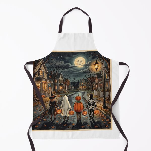 Item preview, Vintage Halloween Trick or Treat Kids Spooky Autumn Night designed and sold by w66aboo.