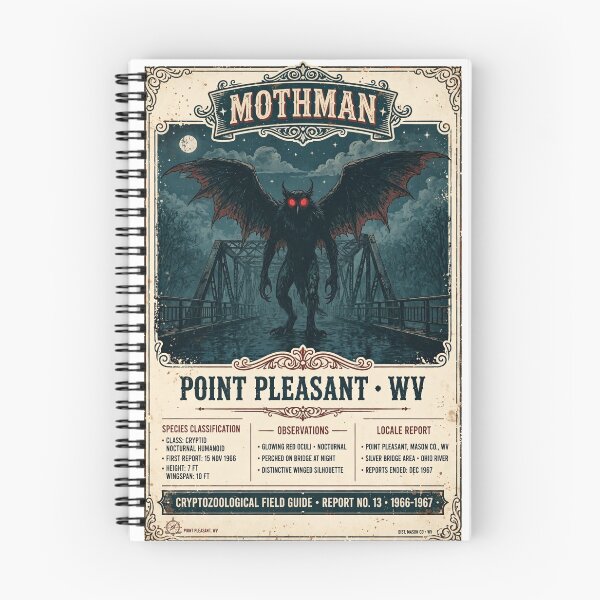 Item preview, Mothman Shirt — Vintage Cryptid Halloween Tee designed and sold by unthinkabletees.