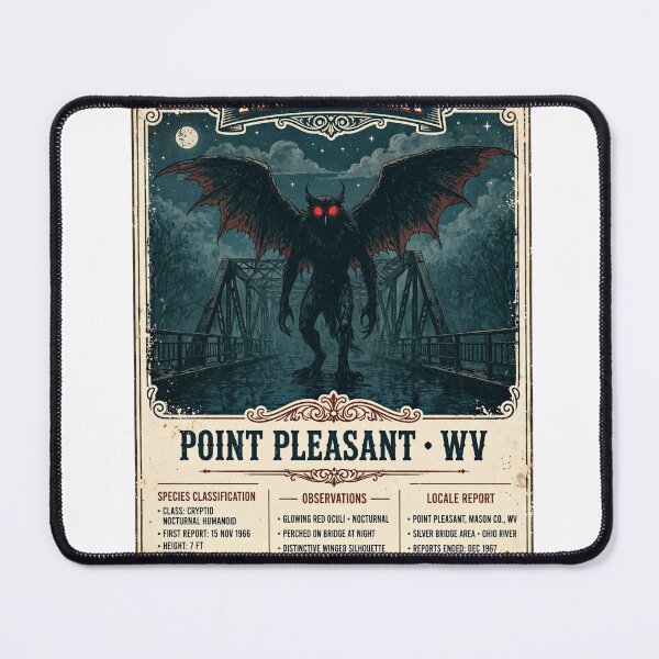 Item preview, Mothman Shirt — Vintage Cryptid Halloween Tee designed and sold by unthinkabletees.