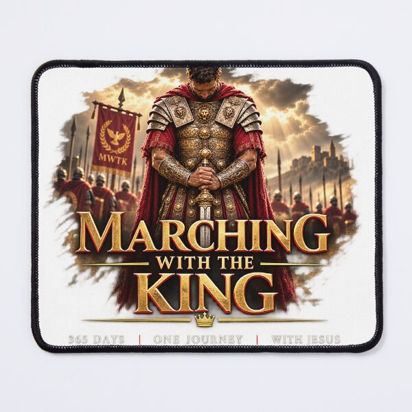 Item preview, Marching With The King Christian Warrior designed and sold by TheBrainArt.