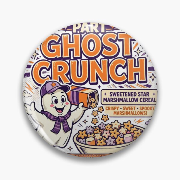 Artikelvorschau, Ghost Crunch Müsli-Shirt – Retro-Grusel-Frühstücks-T-Shirt entworfen und verkauft von unthinkabletees.