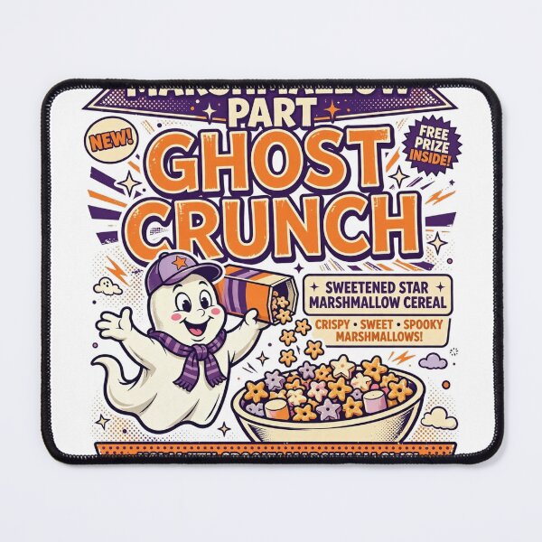 Item preview, Ghost Crunch Cereal Shirt — Retro Spooky Breakfast Tee designed and sold by unthinkabletees.