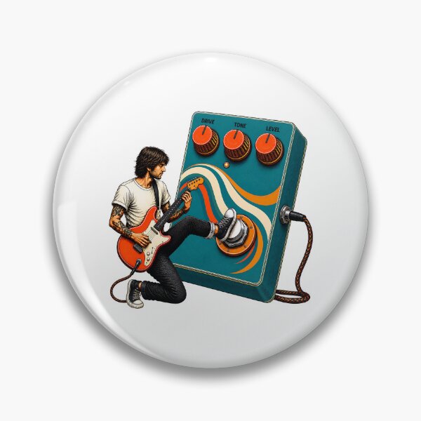 Item preview, Guitar Pedal Obsession – Retro Electric Guitarist Effects Pedal Art designed and sold by Digital Culture Studio.