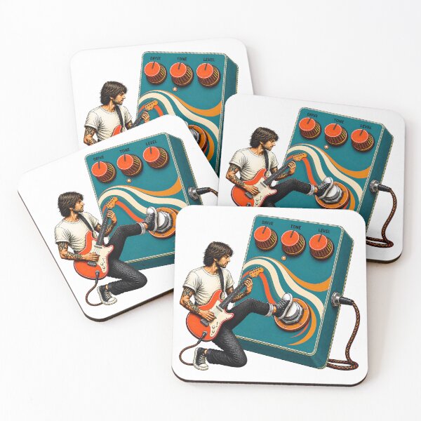 Item preview, Guitar Pedal Obsession – Retro Electric Guitarist Effects Pedal Art designed and sold by Digital Culture Studio.