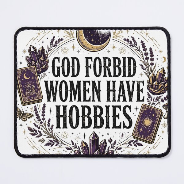 Item preview, God Forbid Women Have Hobbies Shirt — Feminist Witch Halloween Tee designed and sold by unthinkabletees.