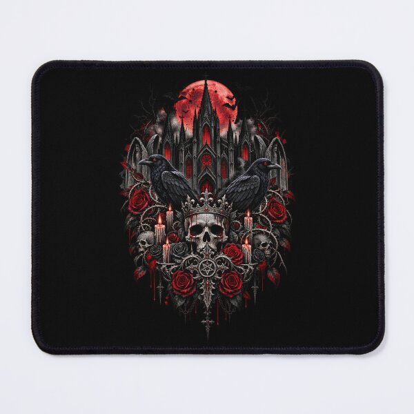 Item preview, Gothic Raven Skull Cathedral – Dark Halloween Horror Art designed and sold by Redshop04.