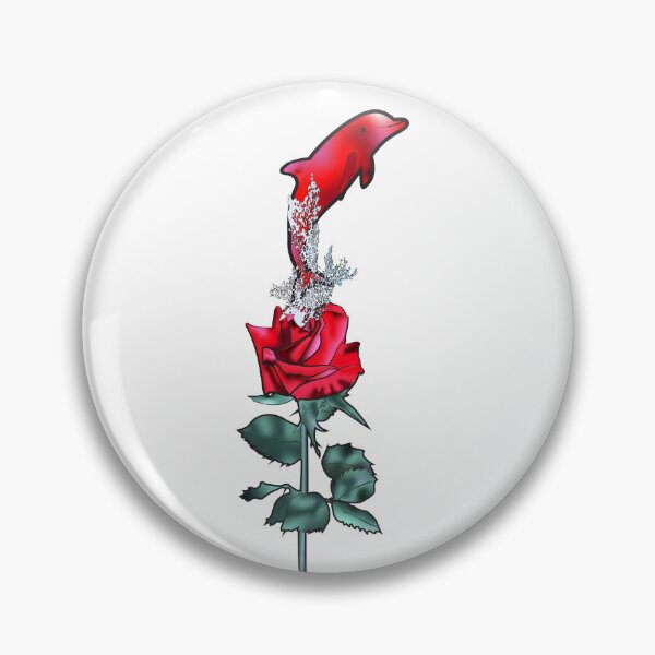 Item preview, Red Dolphin Jumping Out Of A Rose designed and sold by XenonBraun.