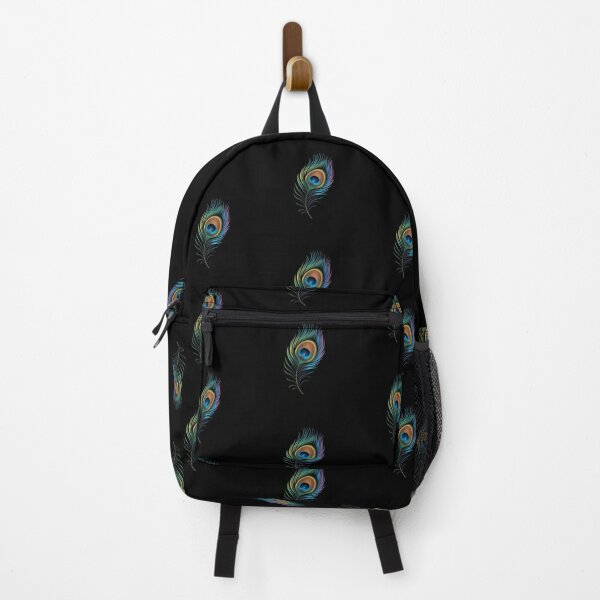 Item preview, Elegant Peacock Feather on Dark Background designed and sold by NatArtSA.