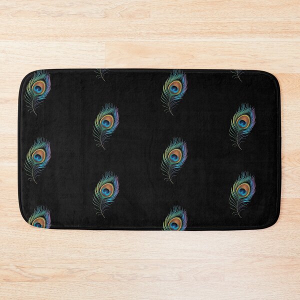 Item preview, Elegant Peacock Feather on Dark Background designed and sold by NatArtSA.