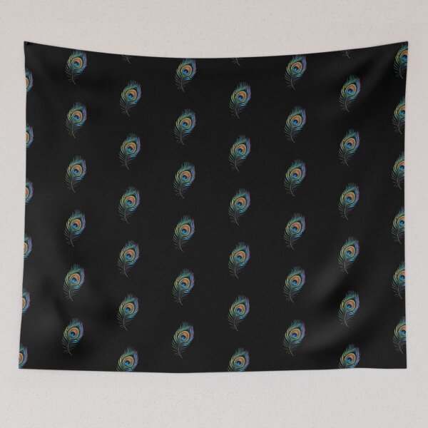 Item preview, Elegant Peacock Feather on Dark Background designed and sold by NatArtSA.