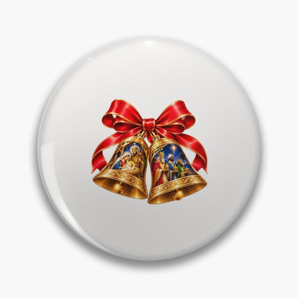 Item preview, Merry Christmas Nativity Bells with Three Wise Men designed and sold by annenambiro.