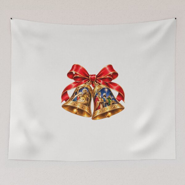 Item preview, Merry Christmas Nativity Bells with Three Wise Men designed and sold by annenambiro.