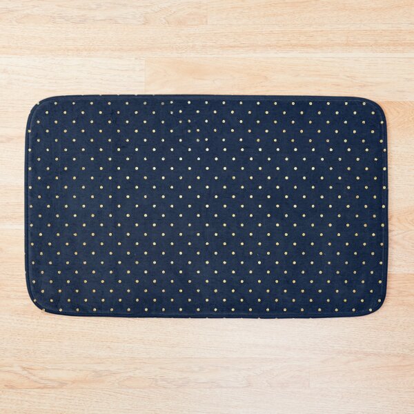 Item preview, Classic Navy and Gold Mini Polka Dot Pattern designed and sold by Mindful Wall Art Studio.