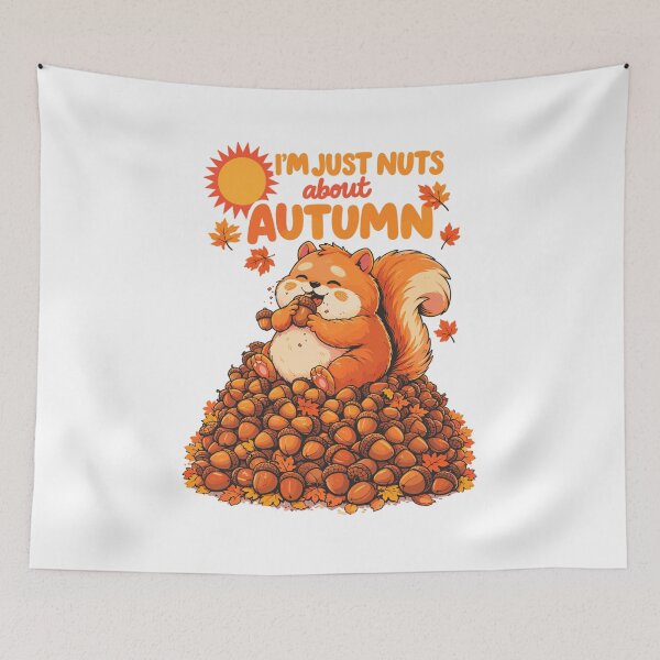 Item preview, Nuts About Autumn | Chubby Squirrel Design designed and sold by Pineapple-Tree.