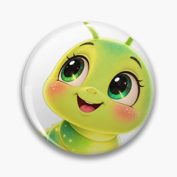 Item preview, Glowing Green Caterpillar – Cute Bioluminescent Bug designed and sold by DesignsbyVelvet.