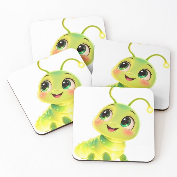 Item preview, Glowing Green Caterpillar – Cute Bioluminescent Bug designed and sold by DesignsbyVelvet.