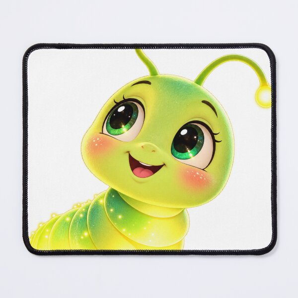 Item preview, Glowing Green Caterpillar – Cute Bioluminescent Bug designed and sold by DesignsbyVelvet.