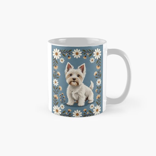 Item preview, A charming illustration of wide-eyed white Scottish Terrier dog. designed and sold by Ponted.