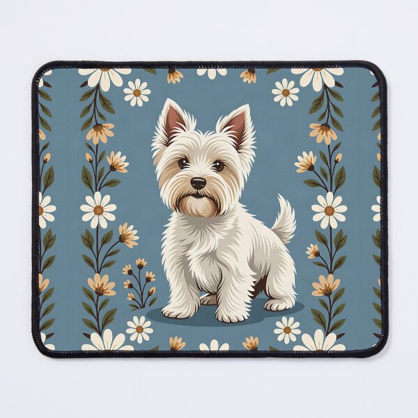Item preview, A charming illustration of wide-eyed white Scottish Terrier dog. designed and sold by Ponted.
