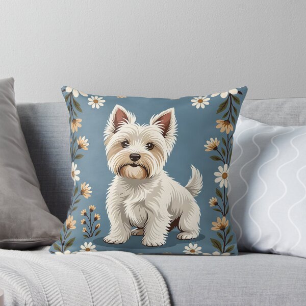 Item preview, A charming illustration of wide-eyed white Scottish Terrier dog. designed and sold by Ponted.