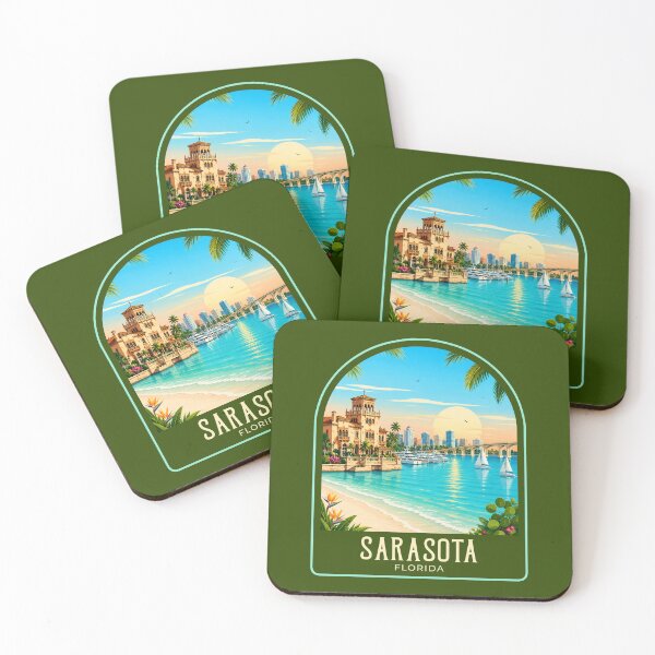 Item preview, Ilustración de viaje vintage de Sarasota designed and sold by HomeLivingCo.