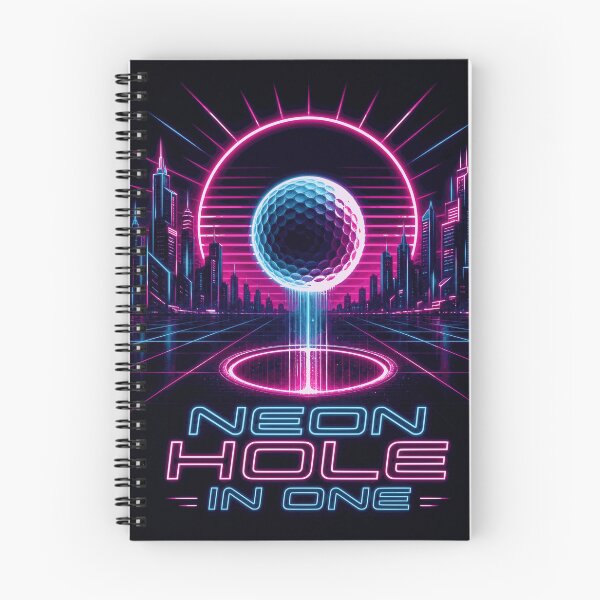 Item preview, Neon Hole In One Cyberpunk Golf - Mens Futuristic Sports Gift - Glowing Ball Synthwave Art designed and sold by BelievingCreates.