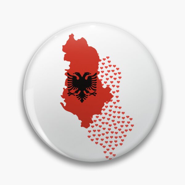 Item preview, Albania Flag Map Albanian Pride Shqipëri Red Black Eagle designed and sold by gluxdesing.