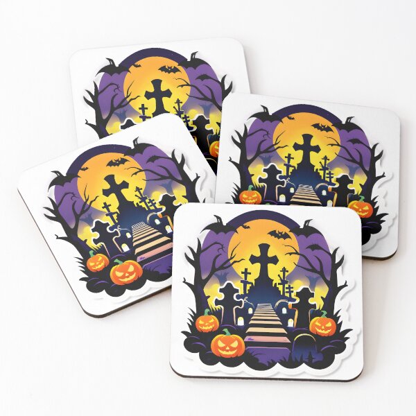 Item preview, Spooky Graveyard Night – Halloween Sticker Design designed and sold by DigiGroove.