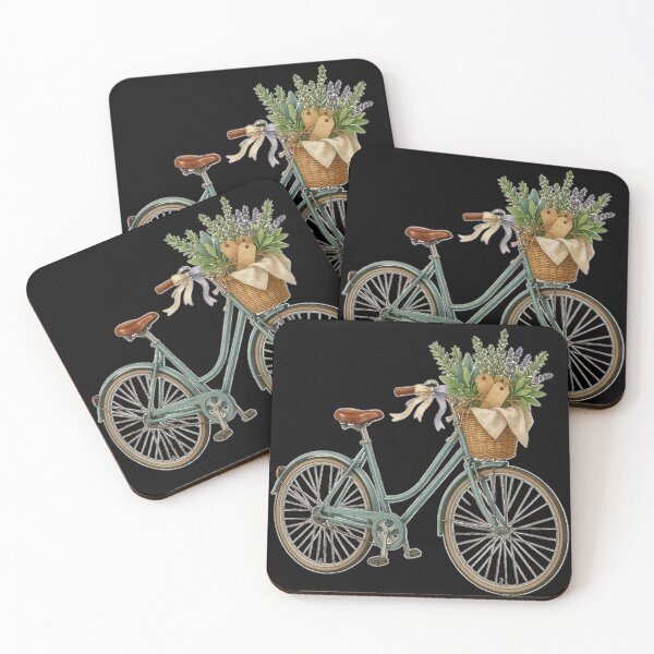 Item preview, Vintage Bicycle with Botanical Basket designed and sold by NatArtSA.