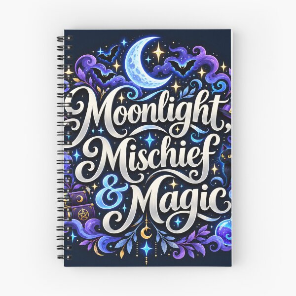 Item preview, Moonlight Mischief & Magic Witchy Halloween Aesthetic | Black Cat Crescent Moon Gothic Spell Art designed and sold by K3DreamKreations .