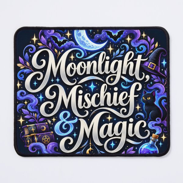 Item preview, Moonlight Mischief & Magic Witchy Halloween Aesthetic | Black Cat Crescent Moon Gothic Spell Art designed and sold by K3DreamKreations .