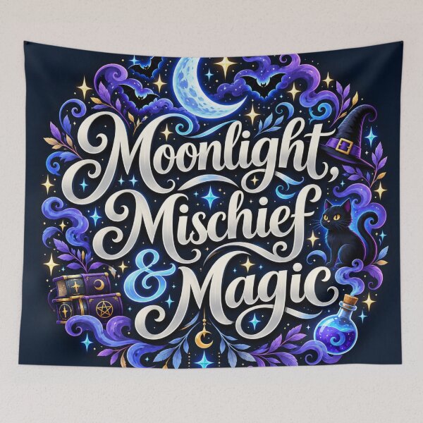 Item preview, Moonlight Mischief & Magic Witchy Halloween Aesthetic | Black Cat Crescent Moon Gothic Spell Art designed and sold by K3DreamKreations .