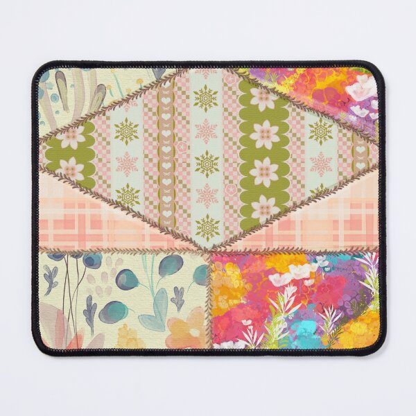 Item preview, Patchwork Revival Pink Flower Festival Quilt designed and sold by Elisa Moriconi.