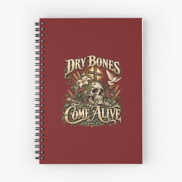 Item preview, Dry Bones Come Alive – Ezekiel 37 Floral Skull Revival Art designed and sold by Grace Works Studio by Kelly Florence .